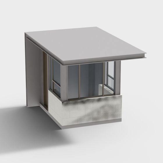 Minimalist Modern Building 3D model