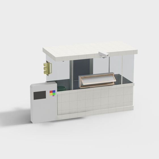 Modern Food Stall 3D Model for Urban Design