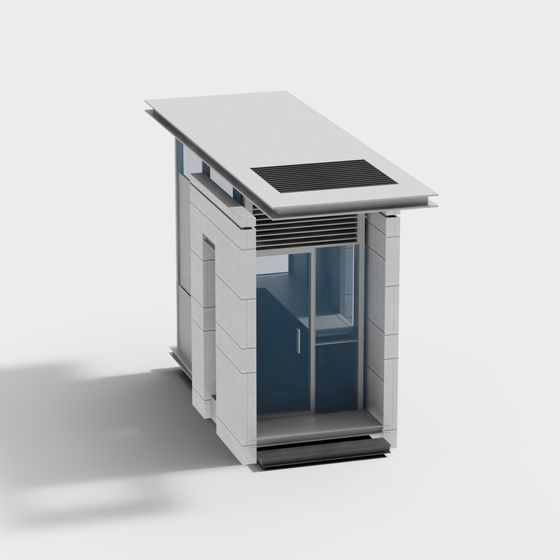 Urban Cottage 3D model - Minimalist Design