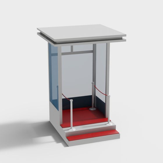 Stylish Urban Display Podium 3D model