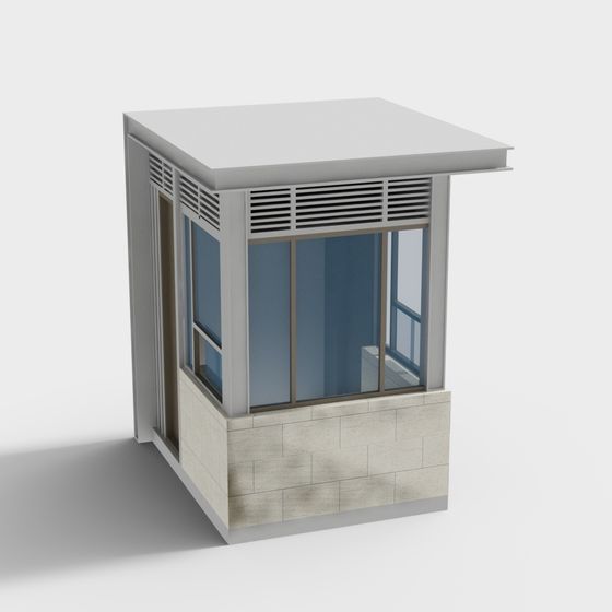 Urban Balcony 3D model for Contemporary Architecture