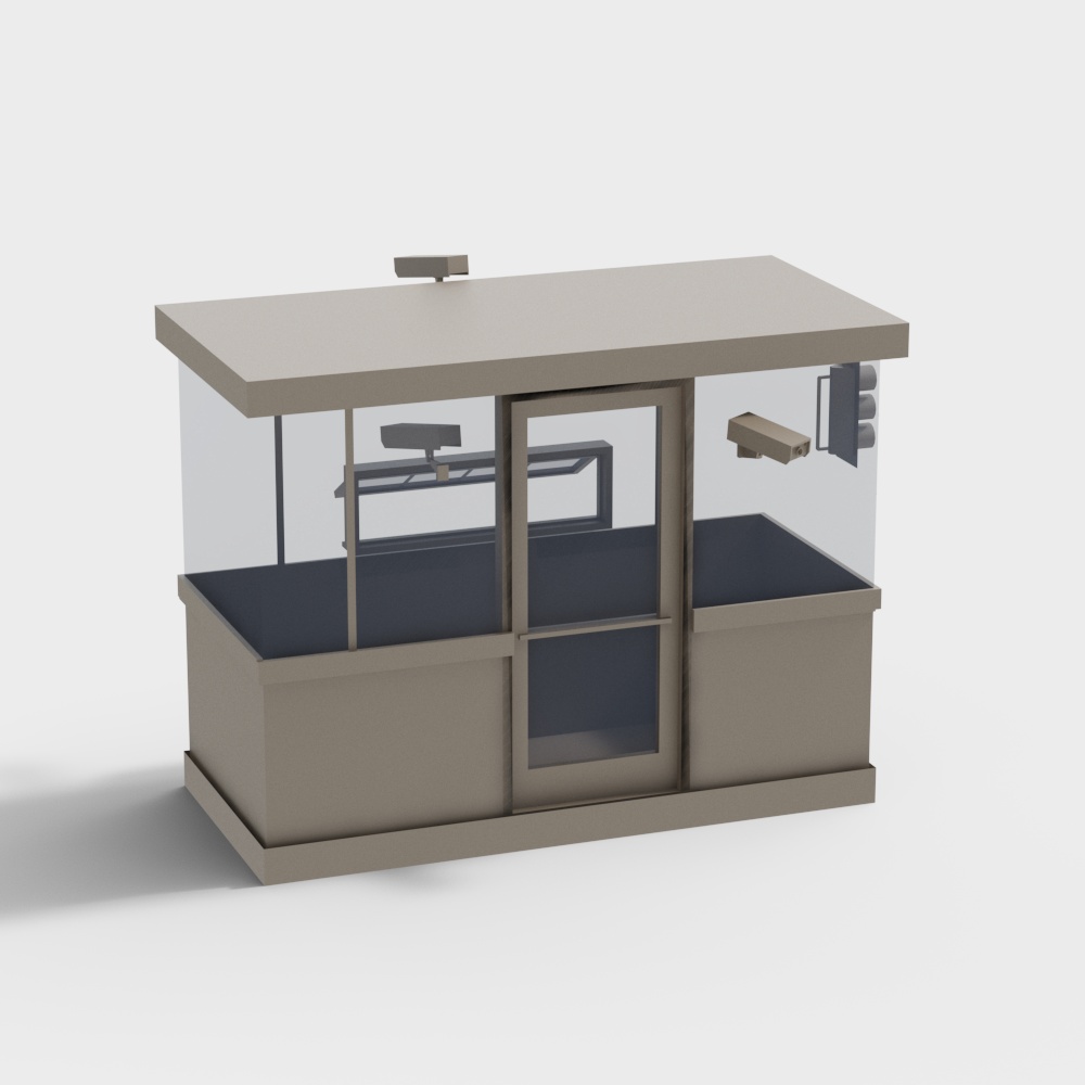 City Outpost Low Poly 3D model