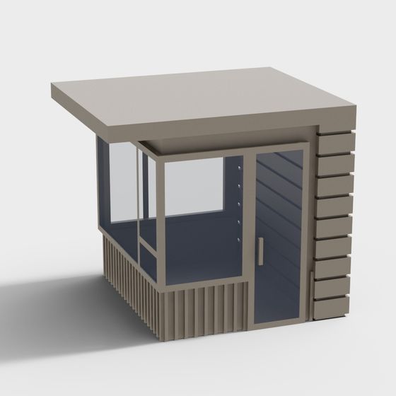 Minimalist Low-Polygon Cabin 3D model