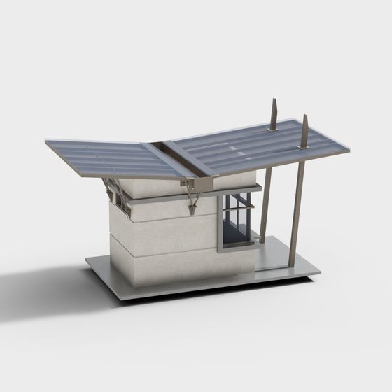 Solar-Powered Cabin 3D model