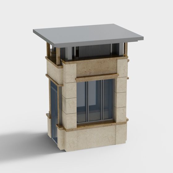 Unique Low-Polygon Architectural 3D model