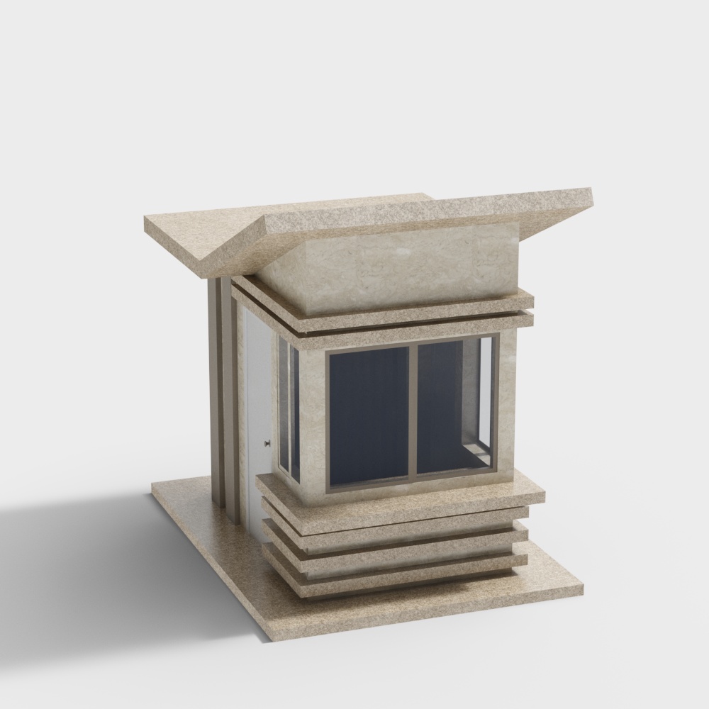 Modern Minimalist Japanese-Inspired Building 3D model