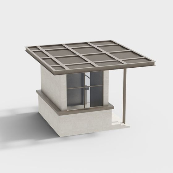 Urban Cottage Low-Polygon 3D Model