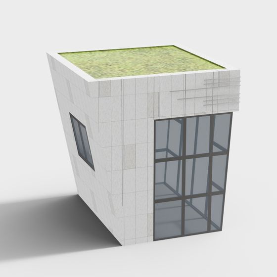 Urban Green Roof Cabin 3D model