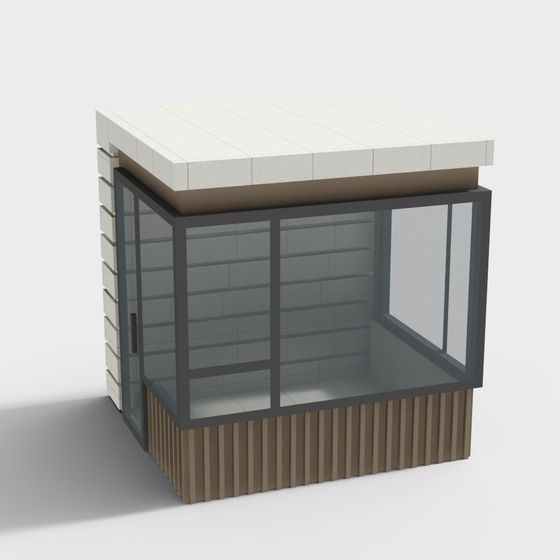 Urban Cottage 3D model - Modern Minimalist Design