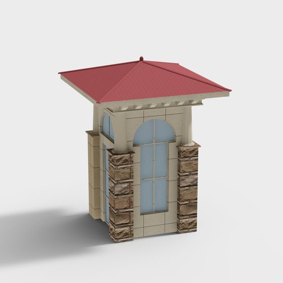 Beautiful Rural Pavilion 3D model