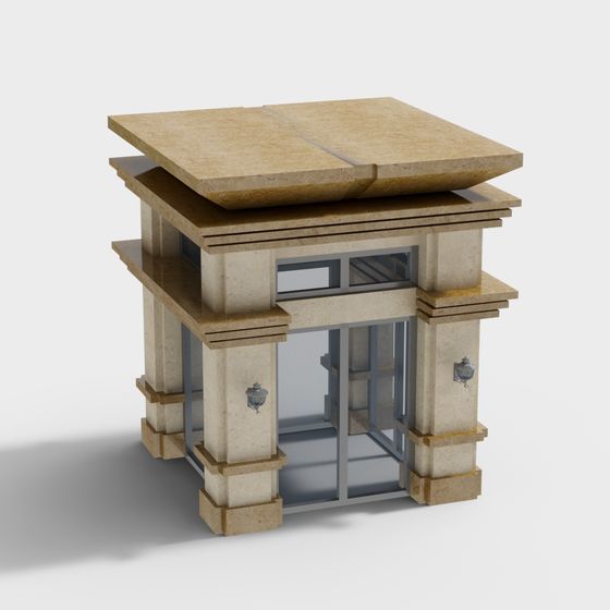 Elegant Classical and Modern Fusion Building 3D model