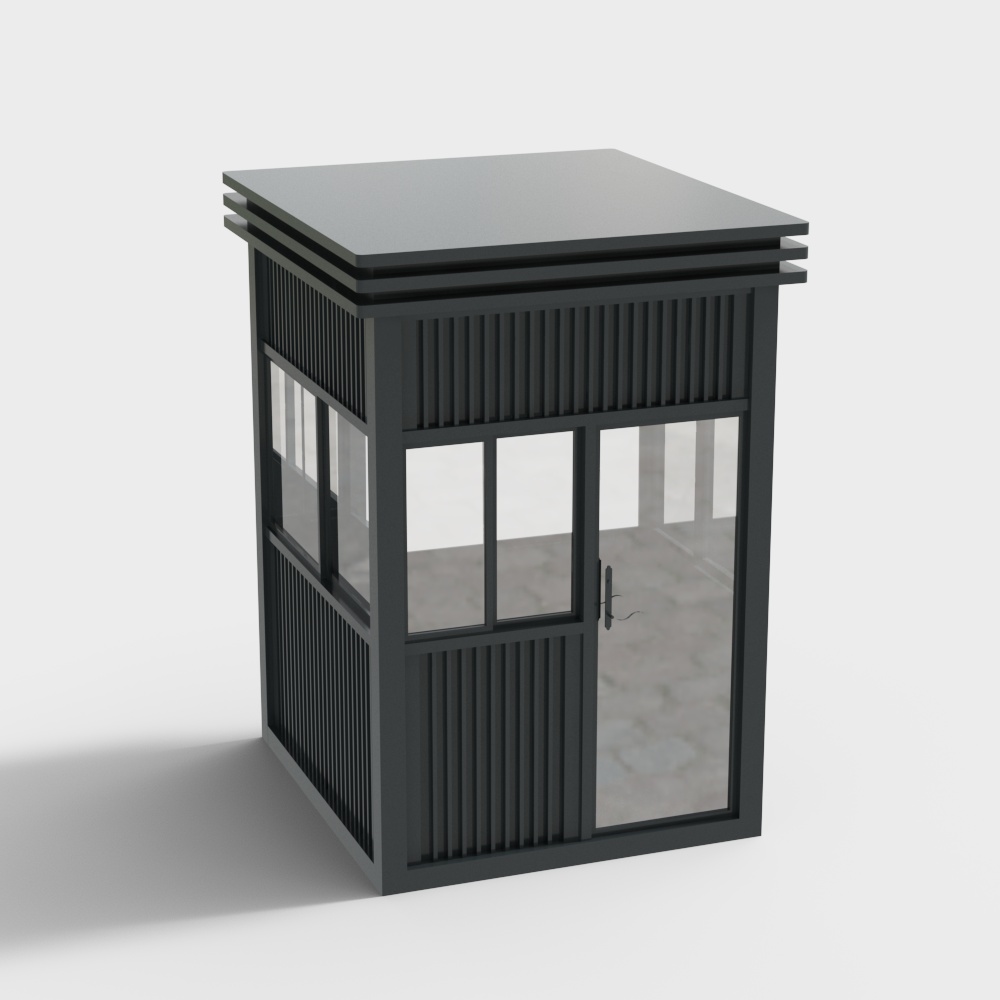 Blue and gray double guard box