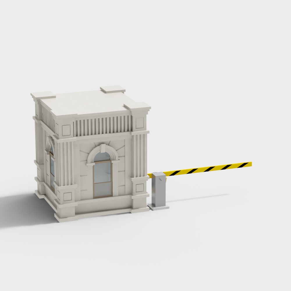 Elegant City Entrance Pavilion 3D model