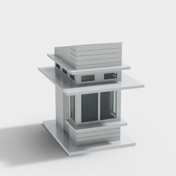 Elegant Urban Cabin 3D model for Modern Design