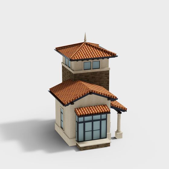 Charming Mediterranean Cottage 3D model