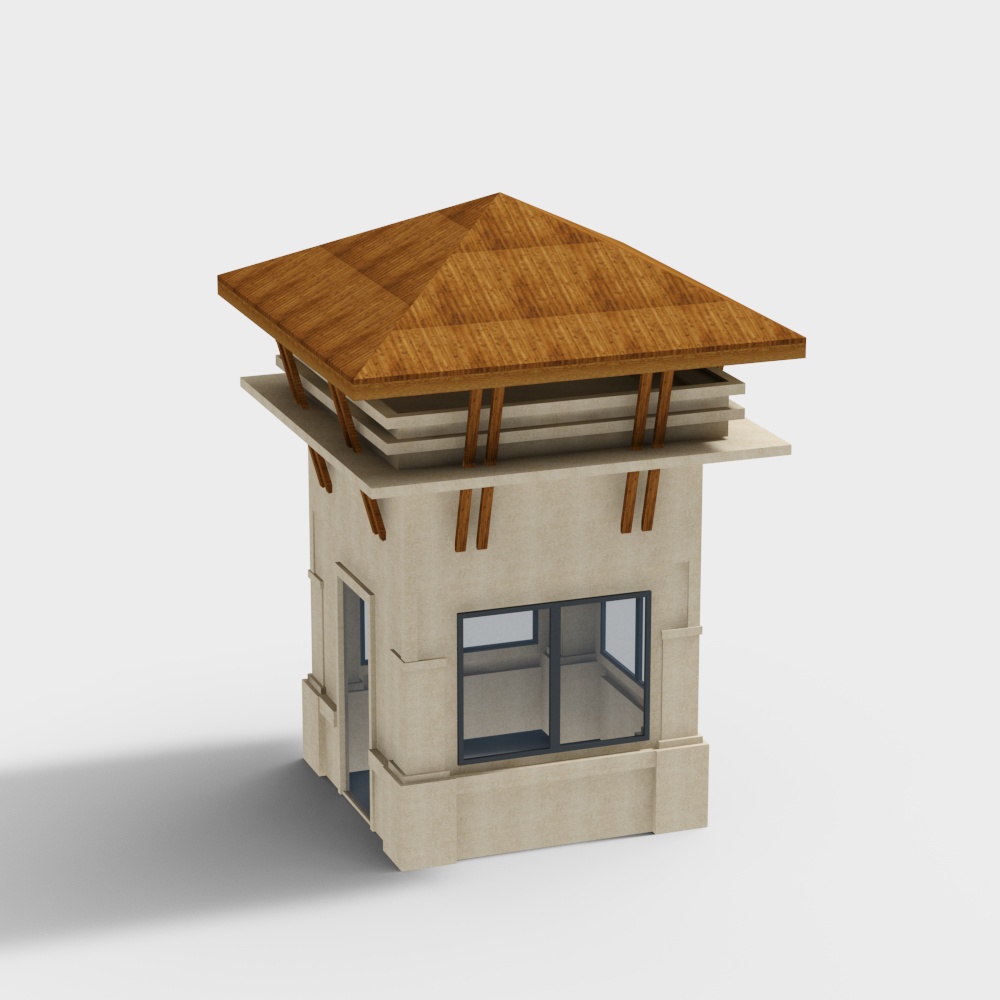 Tower guard box security booth