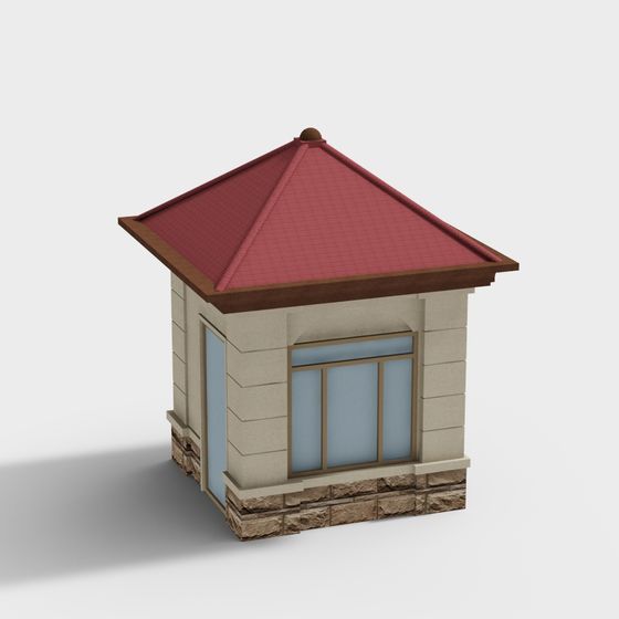Elegant Rural Pavilion 3D model for Creative Projects