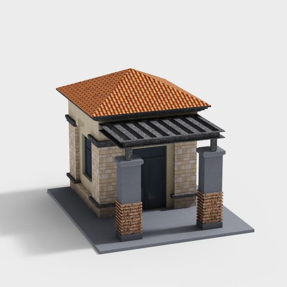 Tropical Bungalow 3D model for Creative Projects