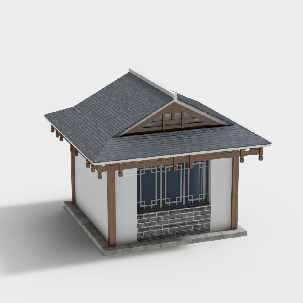 Oriental Cottage 3D model - A Fusion of Tradition and Modern Design