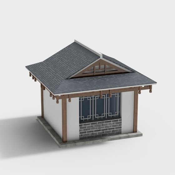 Oriental Cottage 3D model - A Fusion of Tradition and Modern Design