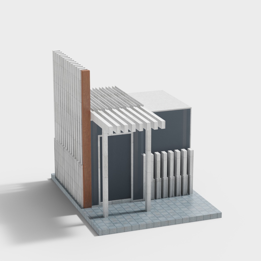 Minimalist Urban Building 3D model