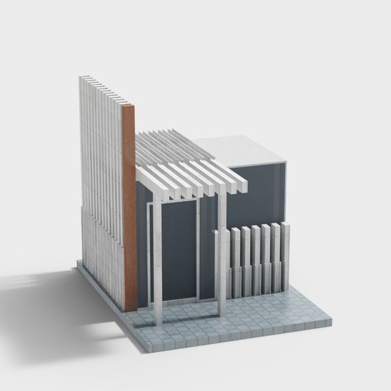 Minimalist Urban Building 3D model
