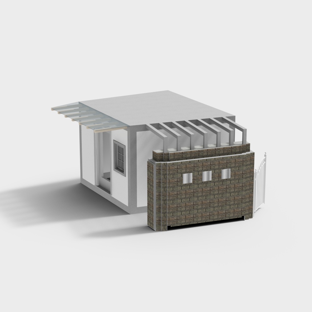 I-shaped brick paving guard box