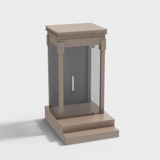 Low-Poly Ancient Roman Colonnade 3D model