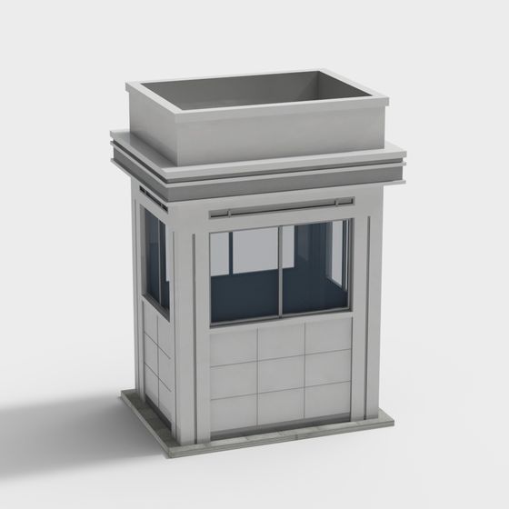 Urban Watchtower Low-Poly 3D model for Creative Projects