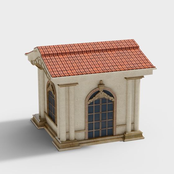 Charming Vintage Cottage 3D model