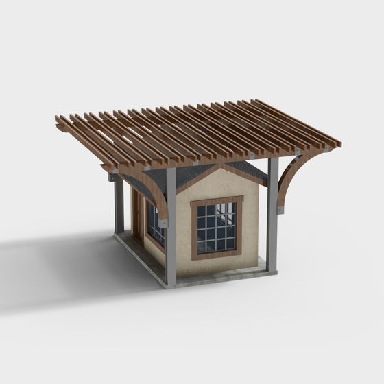Elegant Natural Pavilion 3D model for Creative Projects