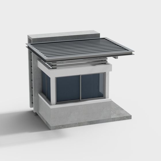 Futuristic Minimalist Building 3D model