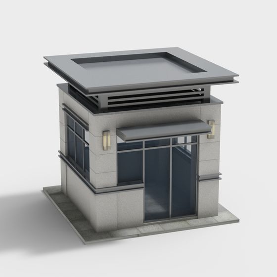 Sleek Minimalist 3D Model Building Design