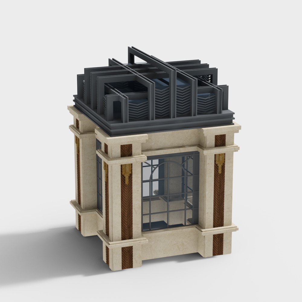 Urban Light 3D Model - Fusion of Modernity and Classic