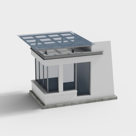 Elegant Minimalist Cottage 3D model