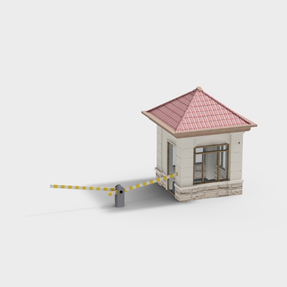 Red tile roof sentry box