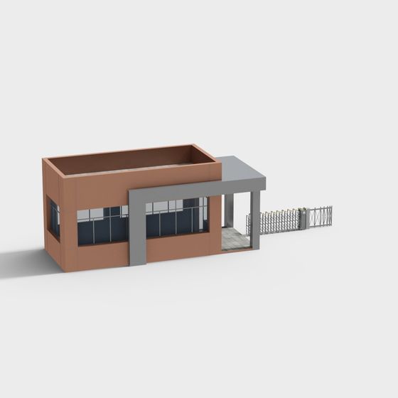 Stylish City Cottage 3D model for Creative Projects