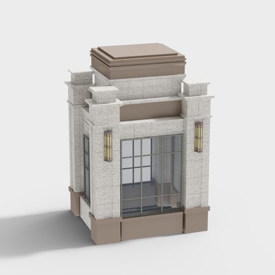 Stylish Low-Polygon 3D Building Model for Creative Projects