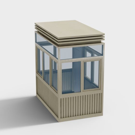 Stylish Urban Sentinel Pavilion 3D model for Modern Projects