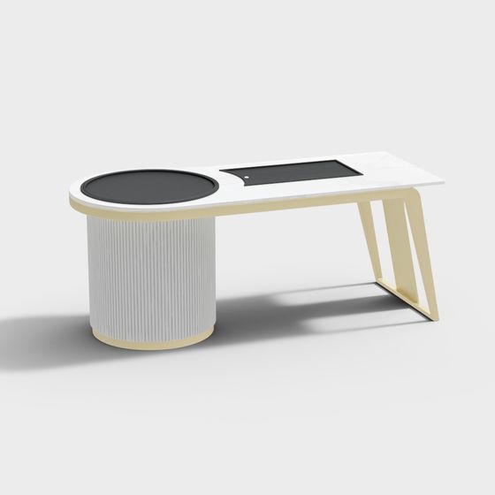 Futuristic Office Desk 3D model