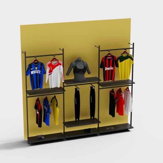 Unique Soccer Display Rack 3D model