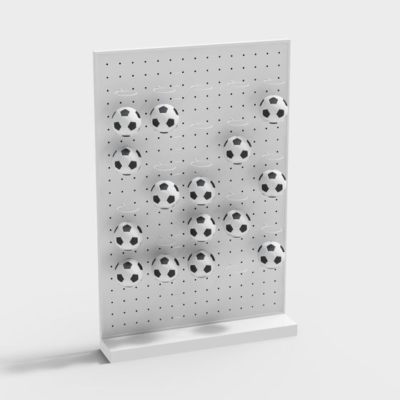 Modern Low-Polygon Football Display Stand 3D model