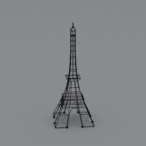 Classic Eiffel Tower Low-Poly 3D model