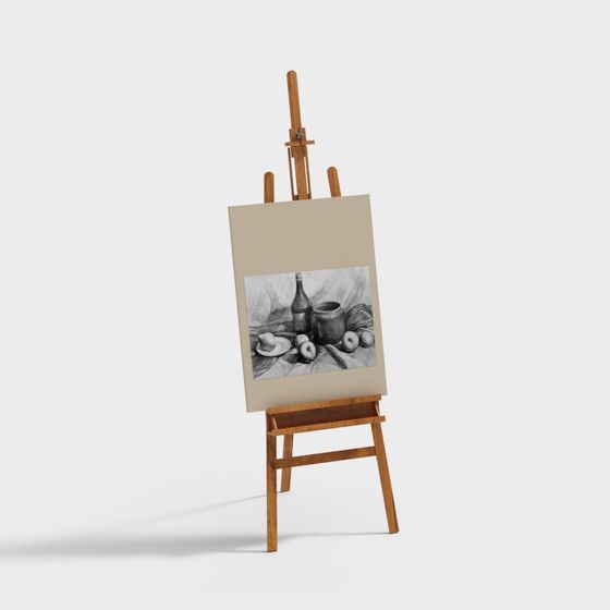 Still Life on Easel 3D model