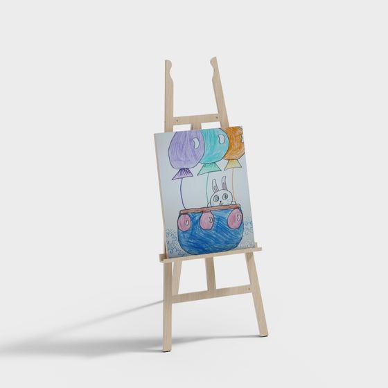 미술 수업 이젤