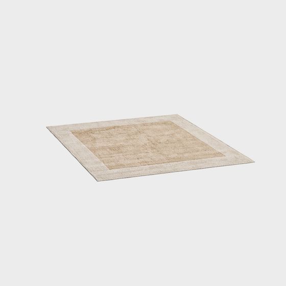 Elegant Low-Polygon Carpet 3D model