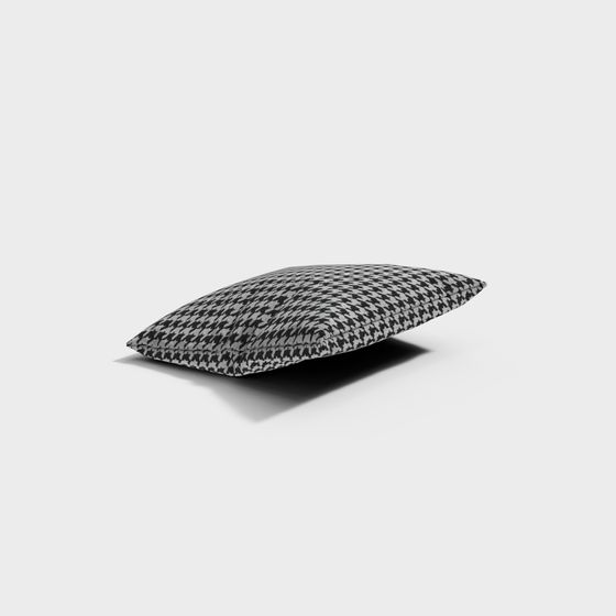 Chic Low Polygon Pillow Cover 3D model for Modern Spaces