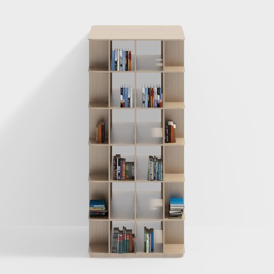 Bibliothèque carrée colonne creuse