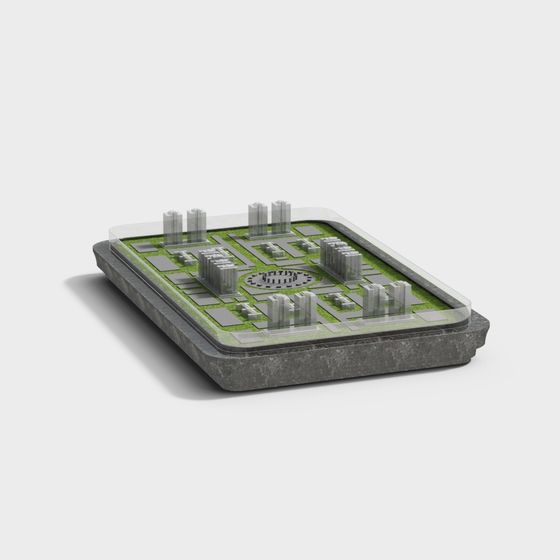 City Planning 3D Model with Low-Poly Art and High Detail