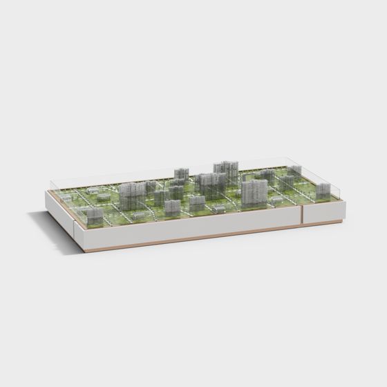 Modern Low-Poly Cityscape 3D model